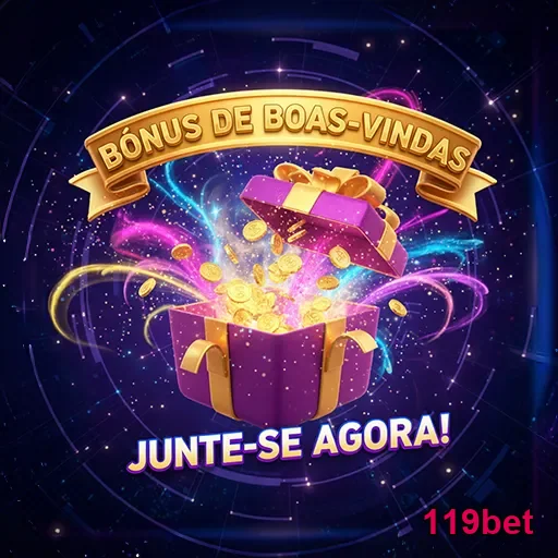 Imagem promocional da 119bet destacando oferta de bônus com o logotipo do site 119bet